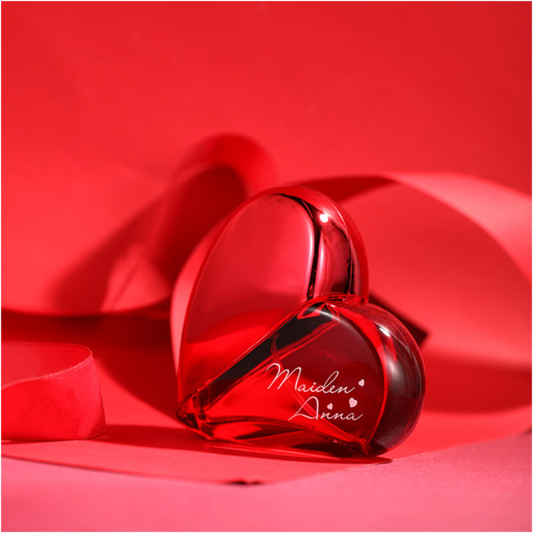 50ml Hjerteformet Ømhed møder Parfume 50ml Langtidsholdbar Frisk Eau de Toilette til kvinder Blomster- og frugtagtig (rød)