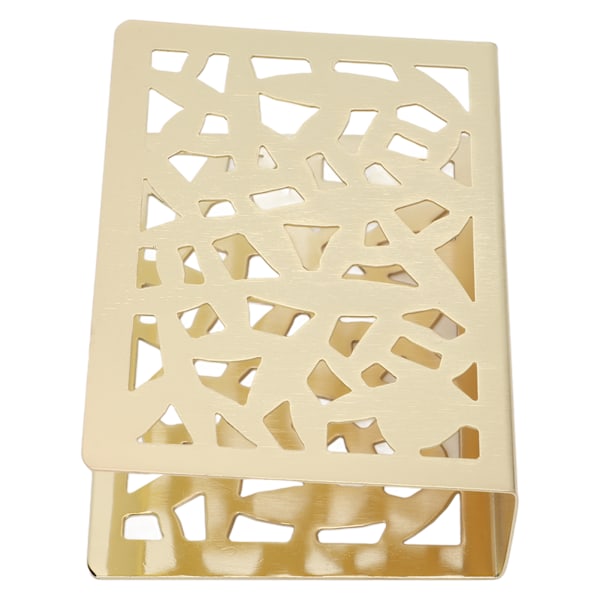 Servietholder Rustfrit Stål Metal Frosted Vertikal Papirholder Hjemmekontor Spisebord Dekoration Guld