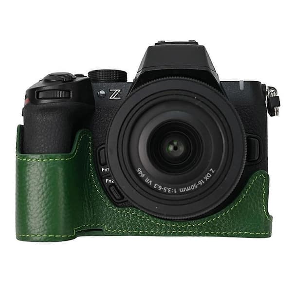 Real Leather Camera Case for Nikon Z 50 II - Green