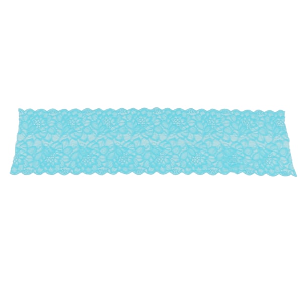Blondestoff 10 Yards 23cm Bredt Moderne DIY Klippbart Mykt Stretch Mesh Nylon Blondebånd Trim for Sying Blå