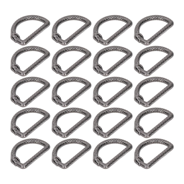 20 st Metall D-ringar Serpentin Stängd Mun Zinklegering D-ringar Spänne Enkel Montering Ouroboros D-ringar för DIY Väska