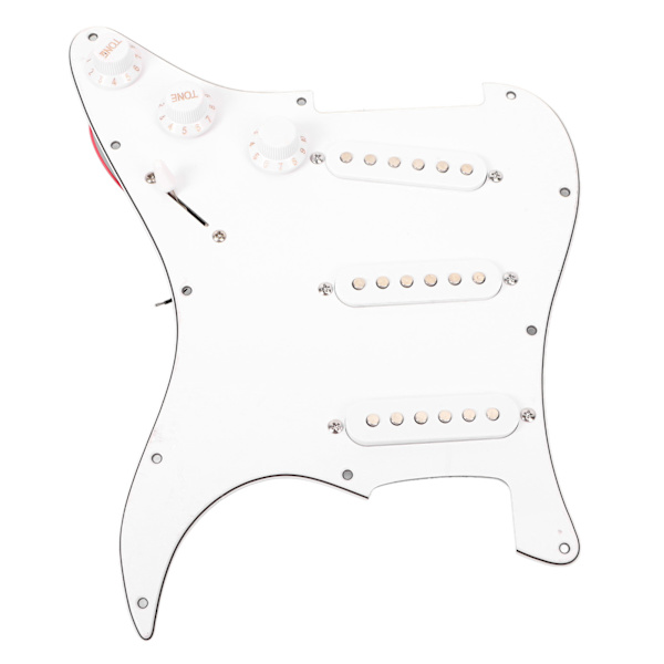 Elgitarr Pickup Enkelspole Klart ljud 11 Hål Förkopplad Pickup Ersättning Vit