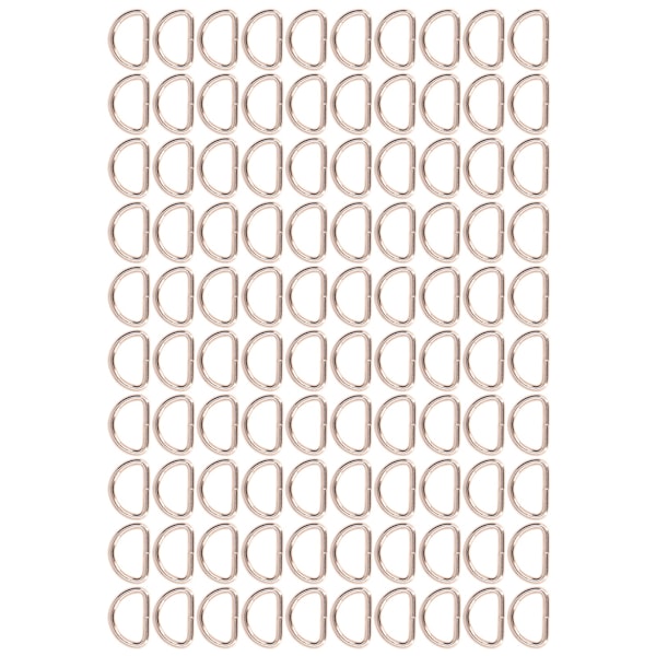 100 kpl D-renkaita Kestäviä Kulutusta kestäviä Helposti vaihdettavia Käteviä Käytännöllisiä Kompakteja Laukkusolkia KaulakoruihinKulta 2x15x10mm