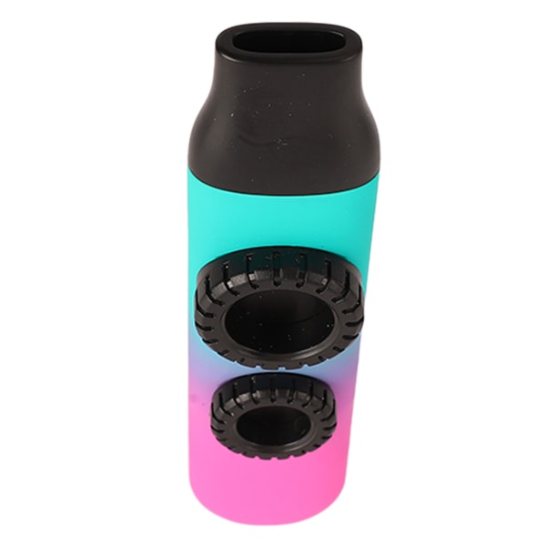 Kazoo Plastic Professional Justerbar Tone Musikinstrument med 10st Flöjtmembran för Ukulele Violin Hudstruktur Cyan Magenta Gradient