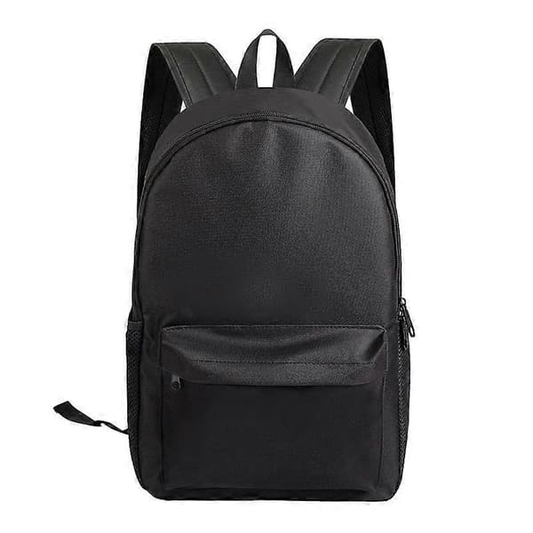 Casual laptop backpack with USB charging interface all black customized
