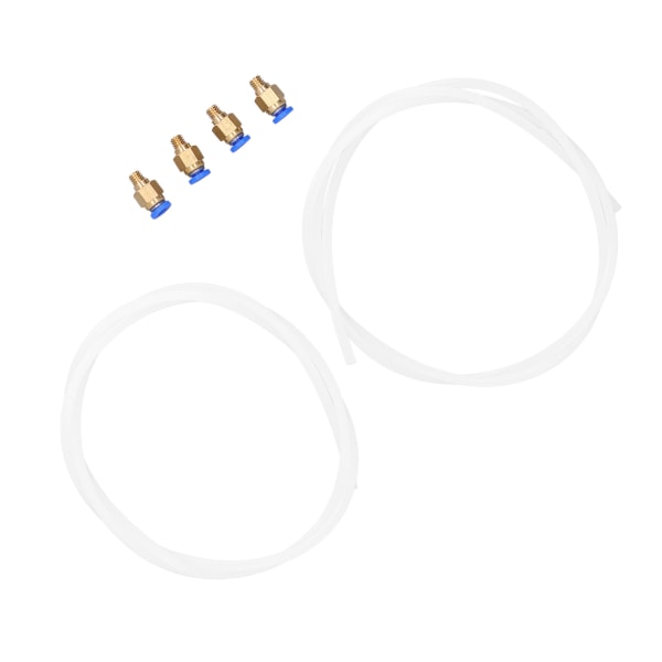 Pneumatisk PTFE-slangesæt med messing PC4-M6 pneumatisk lige konnektor til 3D-printer