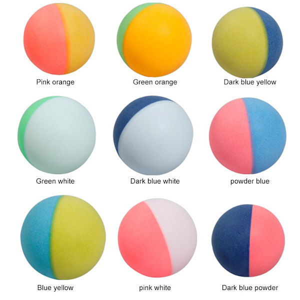 10 stk Ping Pong-baller Fargede Ping Pong-baller DIY-spill Morsomme Kunst Ping Pong-baller Underholdning Bordtennisballer for barn Party Favoritt