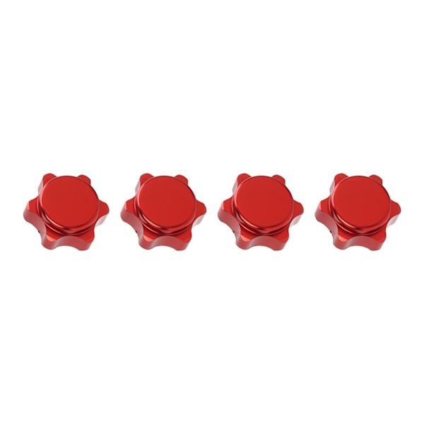 4 stk 17mm aluminium støvtette muttere Deksel for 1/8 fjernstyrt Bilhjul Felg Navmuttere Deksel Rød