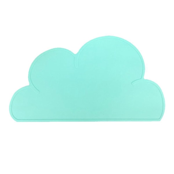 Silikon Cloud bordstablett för barn Halkfri bordstablett Portabel matmatta Halkfri isolerad matta (grön)