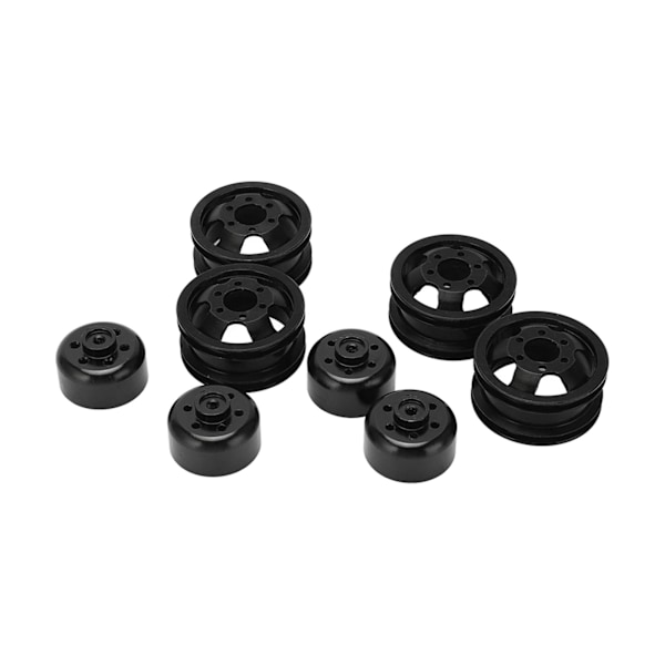 RC hjulnav i aluminiumlegering til WPL Fj40 C14 C24 B14 B24 B16 B36 1/16 modelbil Sort