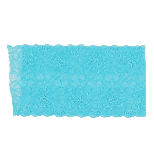 Blondestoff 10 Yards 23cm Bredt Moderne DIY Klippbart Mykt Stretch Mesh Nylon Blondebånd Trim for Sying Blå
