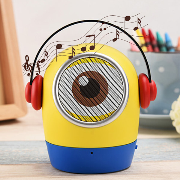 JY-WT Portabel Mini Form för Minions Trådlös Bluetooth Högtalare Inbyggt 500mAh Litiumbatteri