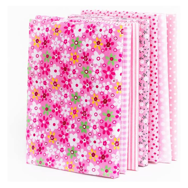 7 stk. assortert Fat Quarter Bundle Quilt Quilting Bomullsstoff Sysett DIY
