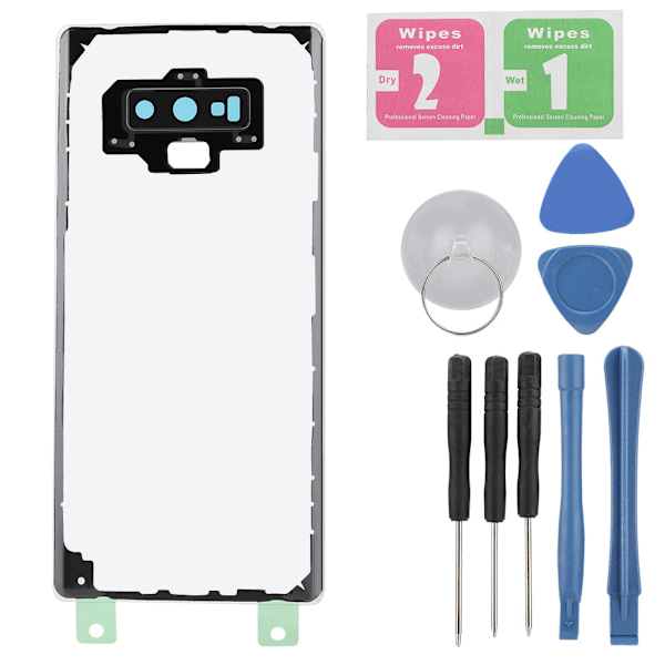 Til Samsung Galaxy Note9 N960 Gennemsigtig Batteri Bagcover Udskiftning med Værktøj (Sort)