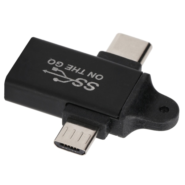 2 in 1 OTG Converter USB 3.0 - Micro USB ja Type C -sovitin tukee nopeaa datasynkronointia