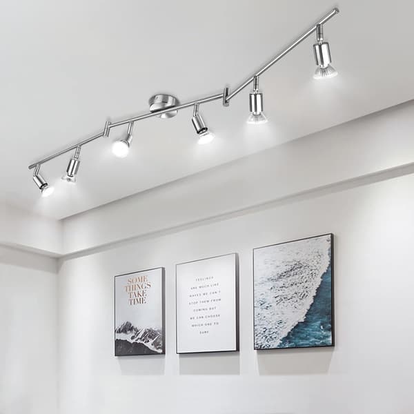Ceiling Light with 6 Adjustable LED Spotlights, Rotatable Ceiling Lamps, No Gu10 Bulb Included, Ceiling Lighting