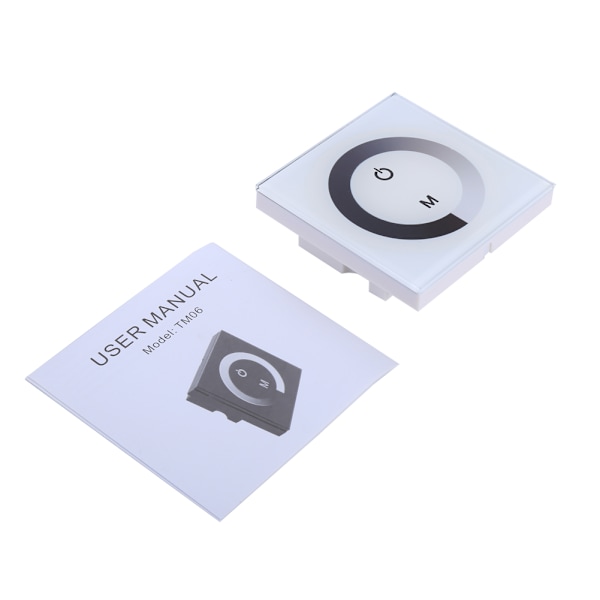 Enfärgad touchpanel dimmer väggströmbrytare controller LED-ljusremsa DC 12V-24V vit