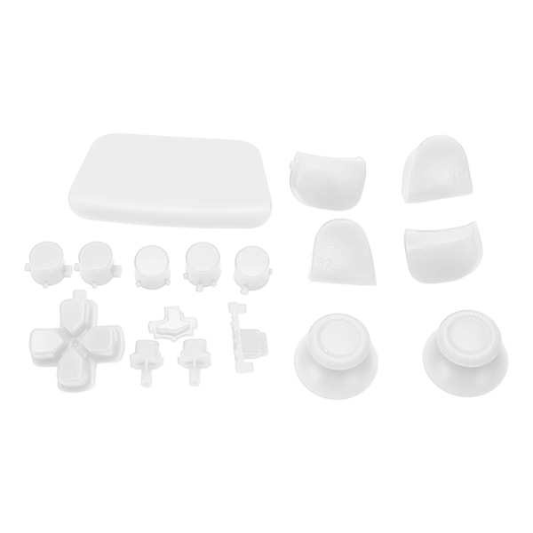16 stk. Spilkonsollerstatningsknapper til PS5 Gamepad - Udskiftning af Thumbstick Trigger-knapper til PS5-controller - Hvid