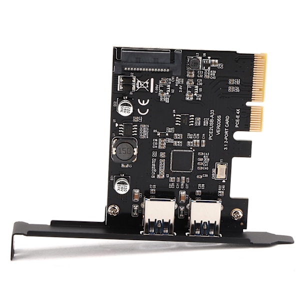 USB3.2 Laajennuskortti TYPE‑C+TYPE‑A Pöytäkoneen Laajennuskortti ASMedia ASM3142 10Gbps
