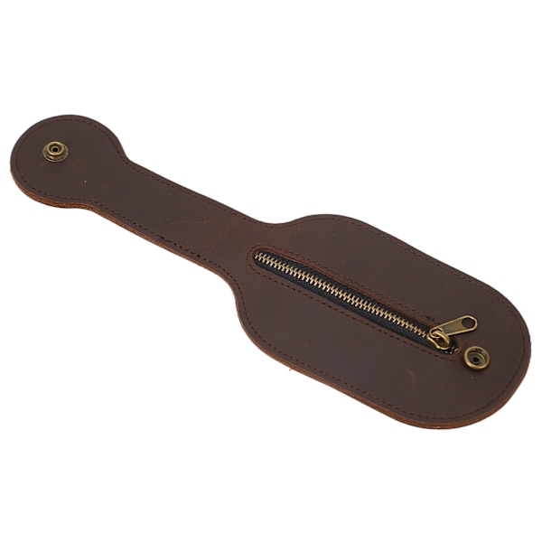 Multipurpose läderhängande väska - kaffefärg
