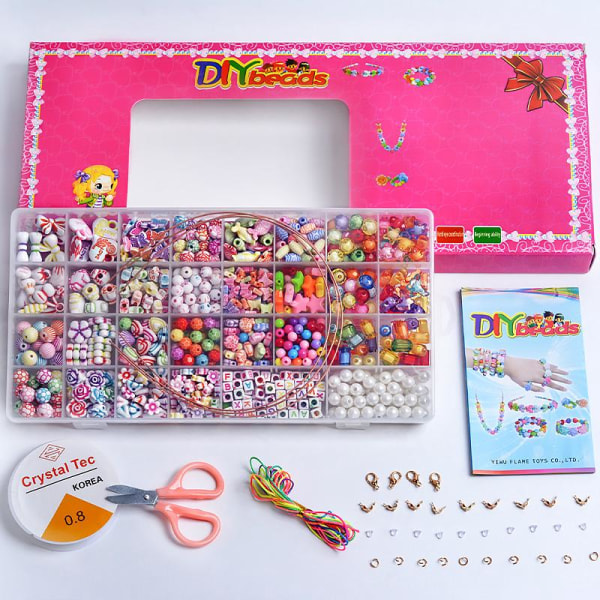 32 galler barn pärlad leksak manual DIY pärl armband pärl pussel tjej leksak