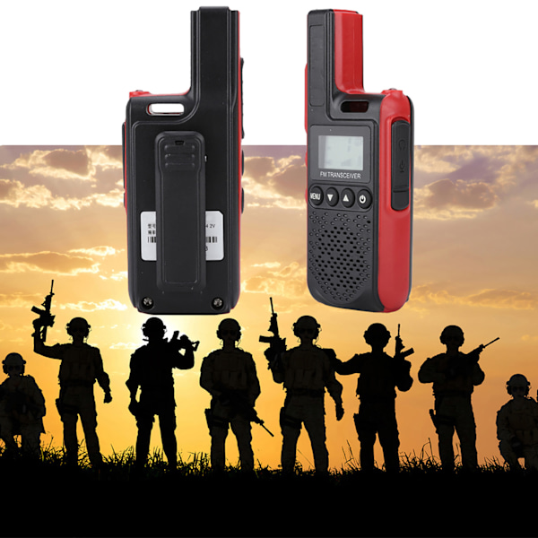 Mini Portabel Handhållen Business UHF Walkie Talkie Tvåvägsradio (Röd)