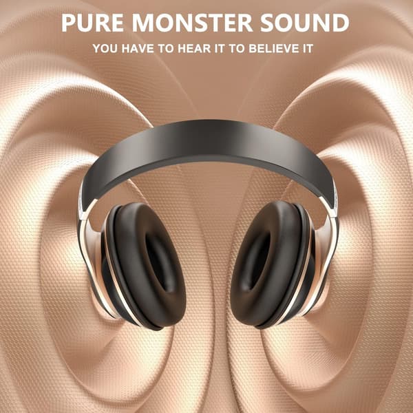 Bluetooth-hodetelefoner Over Ear, 6 EQ-moduser Trådløse Hodetelefoner Over Ear, 65 Timer Spilletid