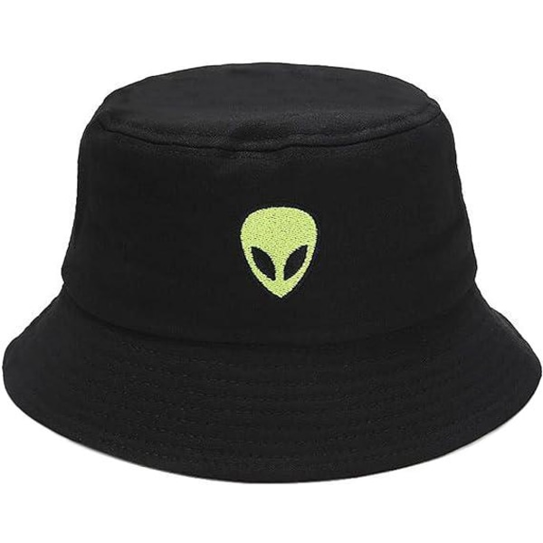 Modebroderad Bucket Hat för män och kvinnor, Alien