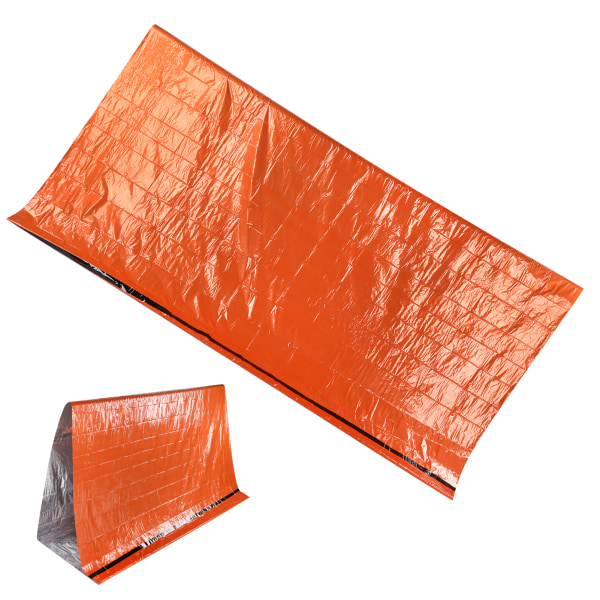 Outdoor Camping Portable Emergency Telt Sovepose Hold Varm Vanntett Oransje