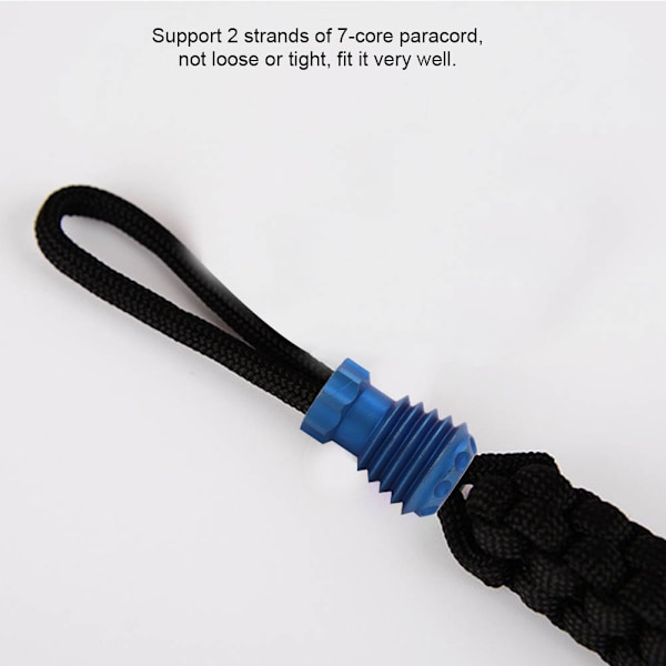 Knivperler i titanlegering til udendørs Paracord armbåndsreb (blå)