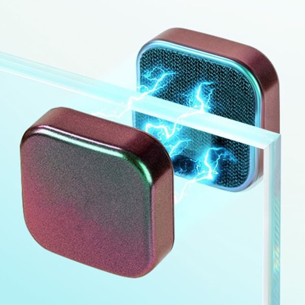 Mini Akvarium Magnetisk Børst Gradient Farve Dobbeltsidet Ergonomisk Fiskekum Magnetisk Børst Rengøringsmiddel til Glas Indenfor 12mm Stor
