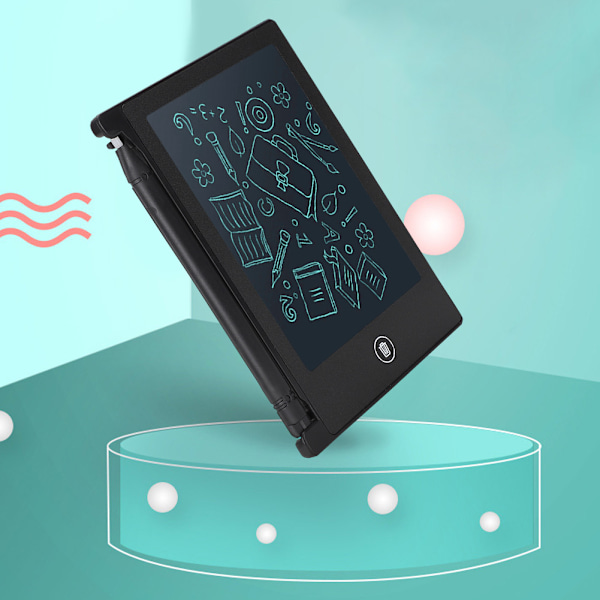 LCD 4,5 tommer Ultratynd Håndskrift Tablet Skrive Tegne Notesbog Tavle til Børn (Sort)