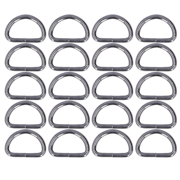 20 stk. D-ringe 4x38x23mm Stærk struktur Bredt anvendt Elegant udseende DIY-håndværk til tasker Punge Armbånd Våben Farve