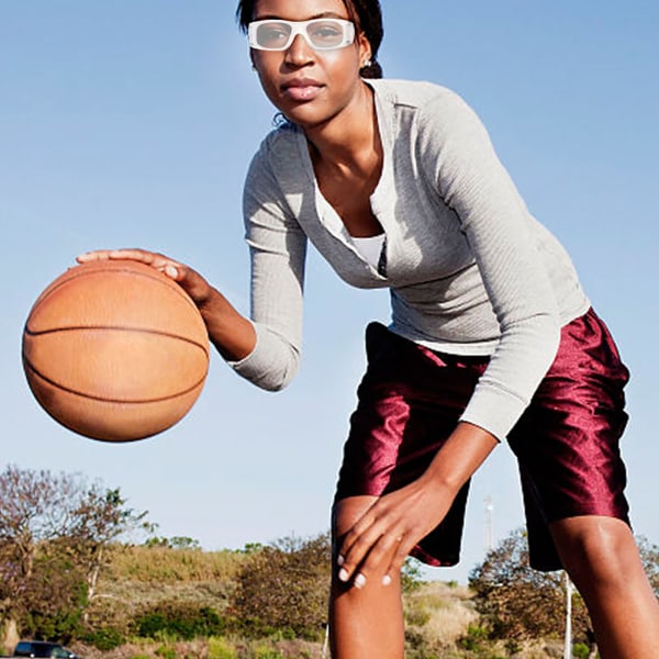 Basketball Vernebriller Profesjonelle eksplosjonssikre briller Utendørs sportsbriller (hvit)