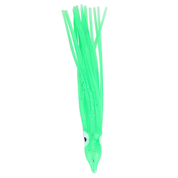 10st påse Ministorlek bläckfisk Form Fiskebete Lure Fiskeredskap Verktyg Luminous Green