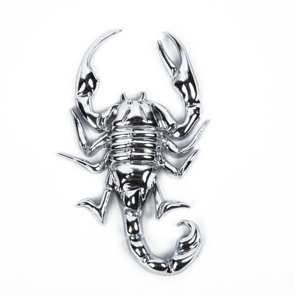 1 st Krommetallemblem Emblem Silver Scorpion 3D Car Tail Trunk Decal Logo Decor