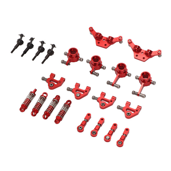 Aluminiumlegering RC Car Upgrade Parts Kit Stötdämpare CVD Drivaxel Fram Bak Styrkopp för WLtoys K969 1/28 RC Car Red
