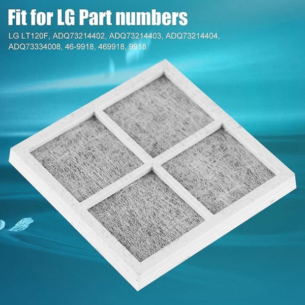 Køleskabsluftfilter med aktivt kul til LG LT120F - Deodoriserer lugte