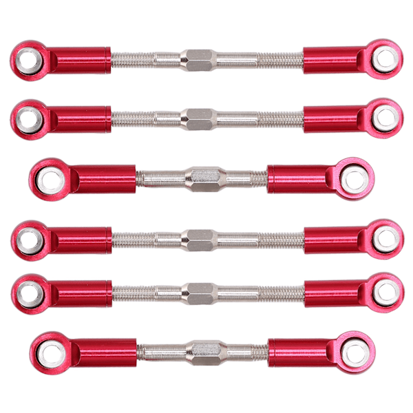 RC metal trækstang Styring Servolink links Parallellstag til WLtoys 144001 124018 124019 1/14 RC Bil Rød