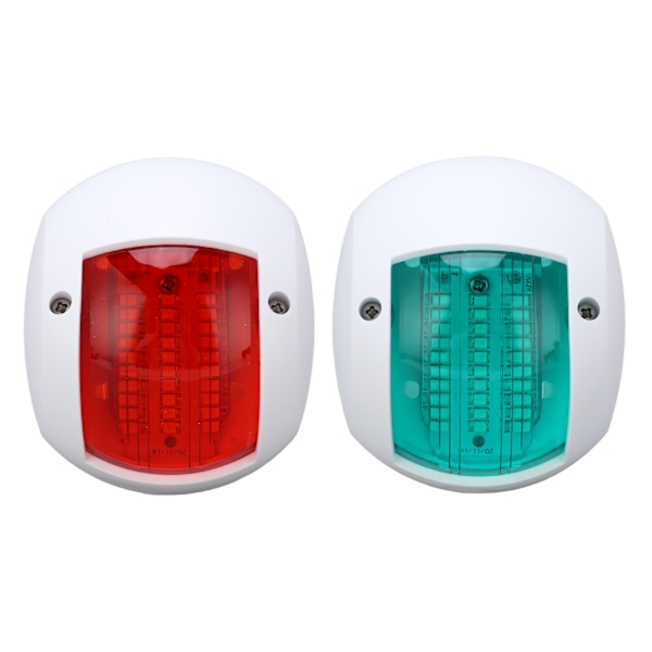 2st marinbåt yacht signalljus LED navigering boglampa röd grön fartygsbräde ljus för segling DC 12V-24V 3WWvit