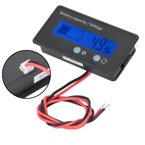 GY-6GS PCB HTN Vandtæt Batterikapacitetsmonitor Indikator LCD Display 12-84V Blå
