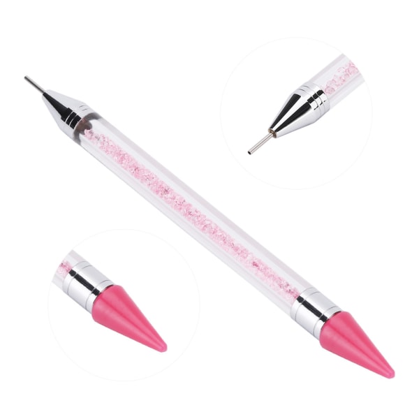 Silikon Soft Head Dual End Nail Dotting Ritning Målning Penna Nail Art Manikyr Tool