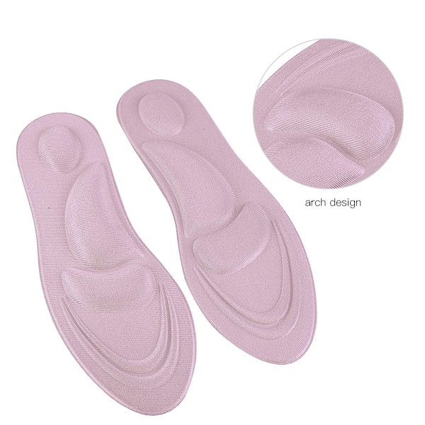 Ortopedisk innersåle Flat Feet Arch Support Memory Foam Innersåle Skopute Komfort Rosa for Kvinner