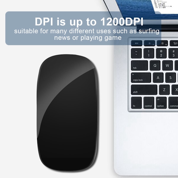 TM‑823 Høj Sensitivitet 1200DPI 2.4GHz Trådløs Touch Mus Præcis Positionering til Laptop Note Sort