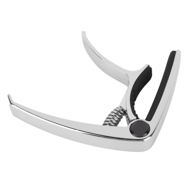 Gitarr Capo Metal Justerbar fjäderspänning Capo för akustisk elektrisk Ukulele Bas Silver