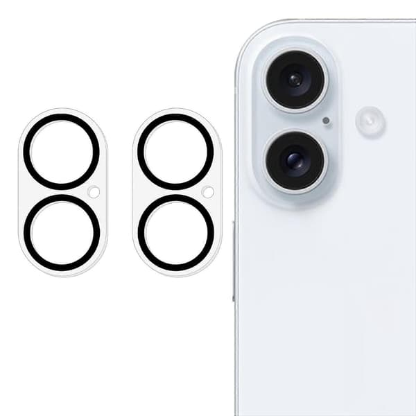 2pcs Camera Lens Protector for iPhone 17, Silk-printed Lens Film with 3D Arc
