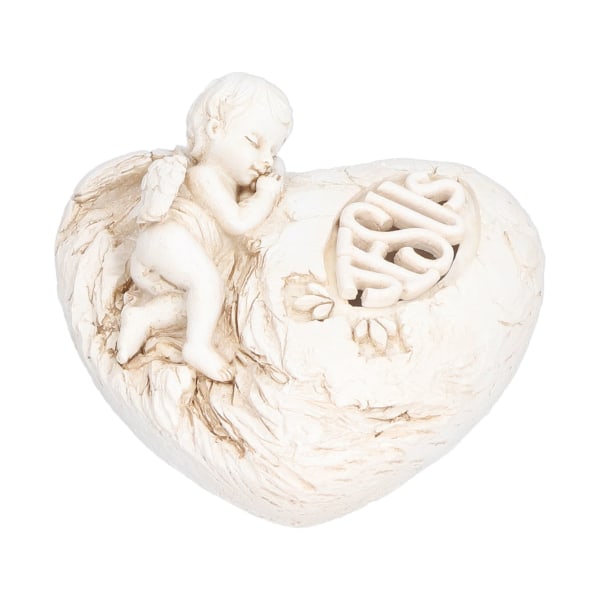 Resin Statue Lysende Hallow Design Sød Jesus Angel Skulptur til Hjemmekontor Dekoration Ornament GiftSCS-RC085-A