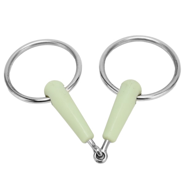 Heste Snaffle Bit Gummi-Innpakket Rustfritt Stål Løst Ring Hestemunnbit for Trening Ridning