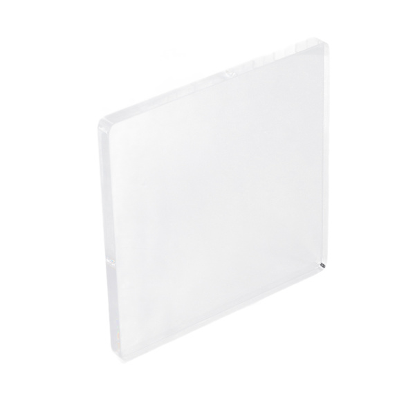 Akrylblokk 15x15cm Lett å gripe Sikker Rundt Hjørne Transparent Holdbar Gjenbrukbar Klare Stempler for Scrapbook Kortlaging