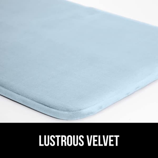 Tykt Badeværelsestæppe i Memory Foam, Bløde Absorberende Badeværelsestæpper i Velour, Maskinvaskbare Badeværelsestæpper
